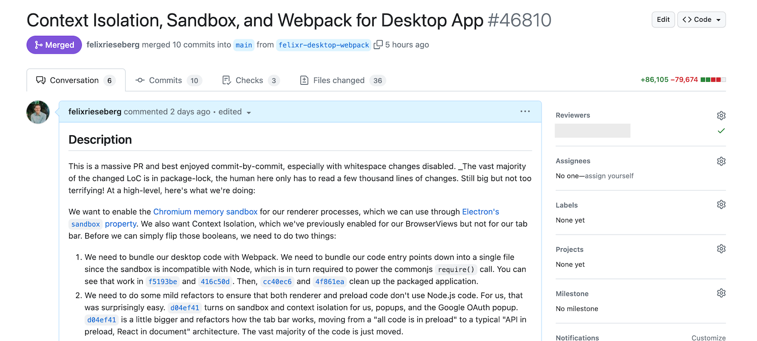 No te asustes por la cantidad de cambios en las líneas, la mayoría está en package-lock.json.